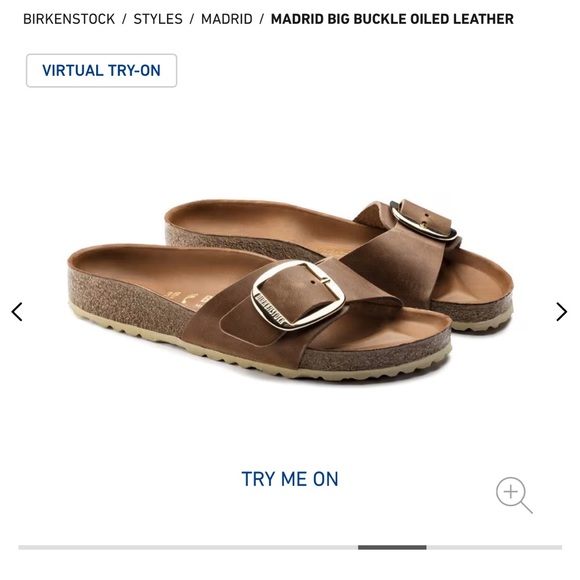 Birkenstock Oiled Leather Madrid Big Buckle in Cognac * runs large * - Picture 3 of 6